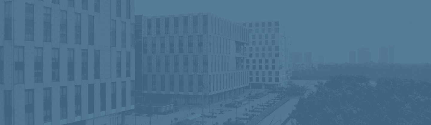 Modern office building exterior, glass and steel architecture, business district.